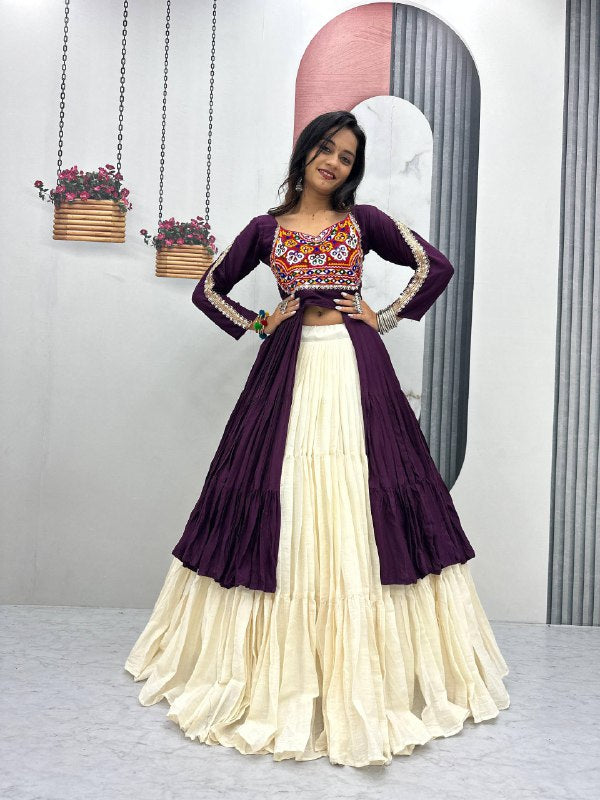 Navratri Special 9-Meter Flare Lehenga Choli | Pure Cotton & Real Mirror Work Set