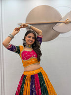 Royal Multicolor Milky Silk Lehenga Choli with Sequence Work