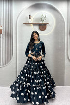 Black Pure Cotton Lehenga Set | 9m Flair & Kodi Handwork