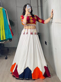 Navratri Special Fully Stitched Rayon Cotton Lehenga Choli with 6-Meter Flair