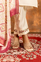 Moonpalav Pearl Cream Marina Silk Luxury Suit with Digital Print Dupatta