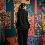 Moonpalav Elegant Black Top and Palazzo Set | Solid Co-ord Loungewear
