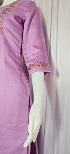 Moonpalav Lavender Mist Marina Silk Festive Suit with Digital Print Dupatta