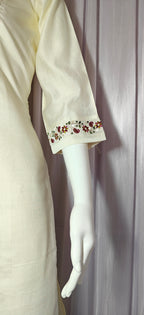 Moonpalav Pearl Cream Marina Silk Luxury Suit with Digital Print Dupatta