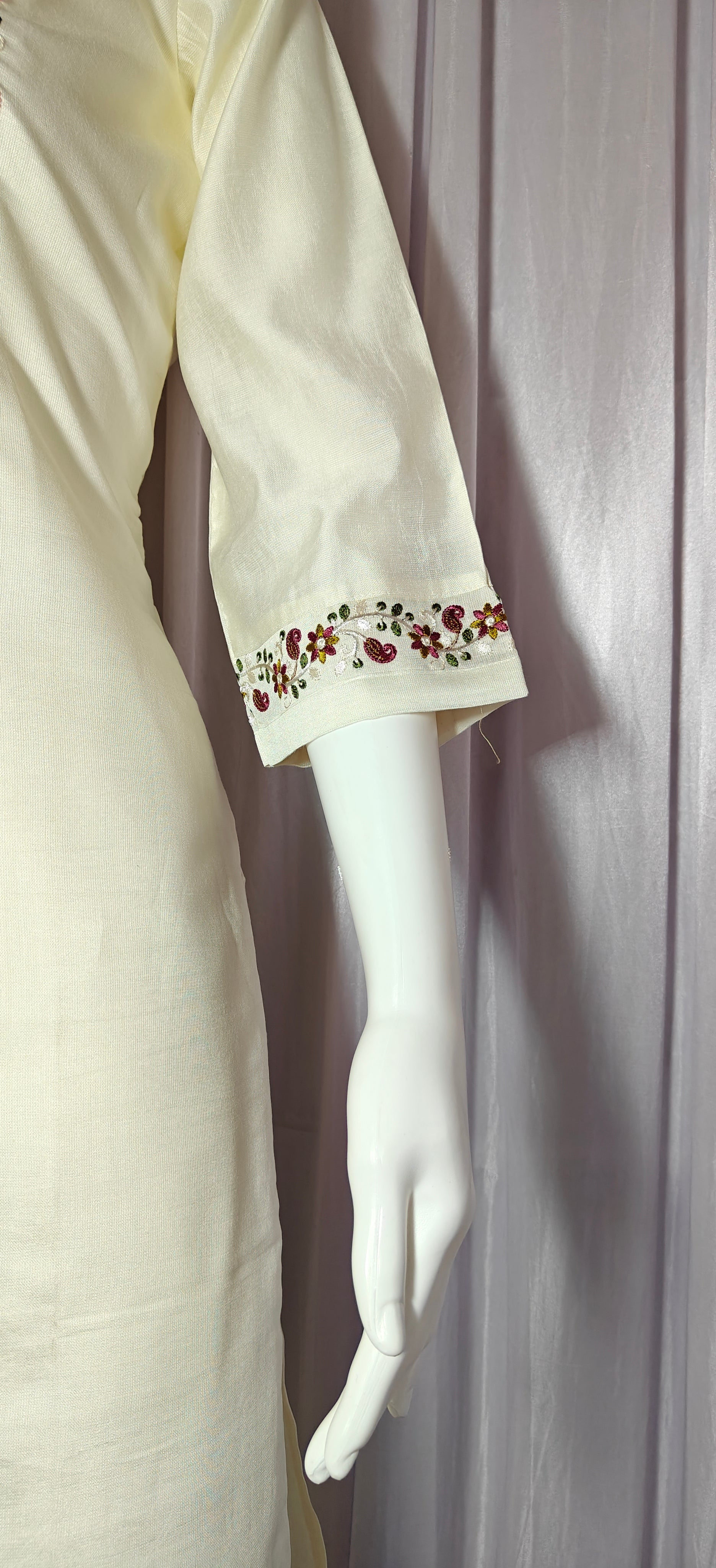 Moonpalav Pearl Cream Marina Silk Luxury Suit with Digital Print Dupatta