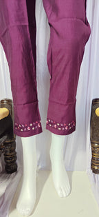Moonpalav Wine Purple Viscose Silk Designer Suit with Digital Print Dupatta
