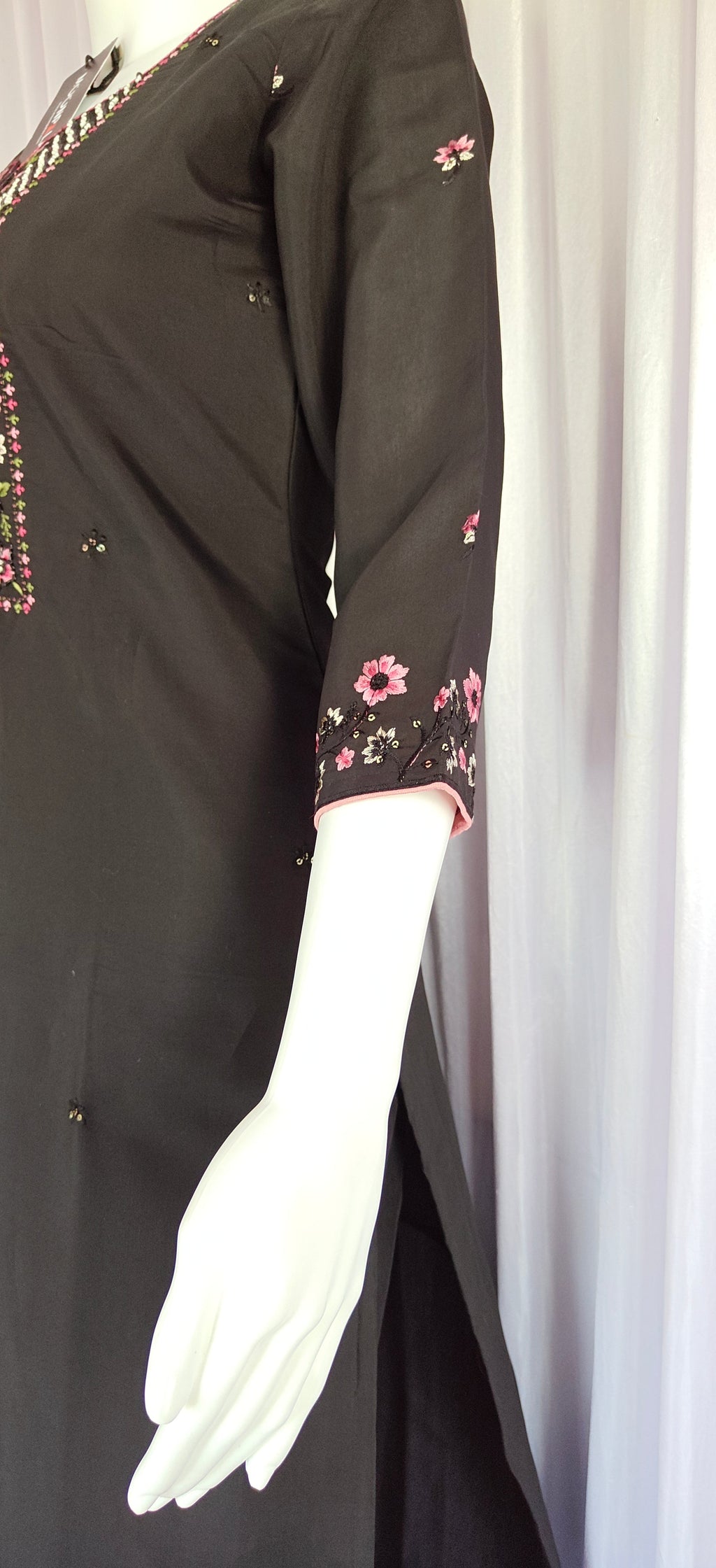 Moonpalav Midnight Black Roman Silk Festive Suit with Chanderi Dupatta