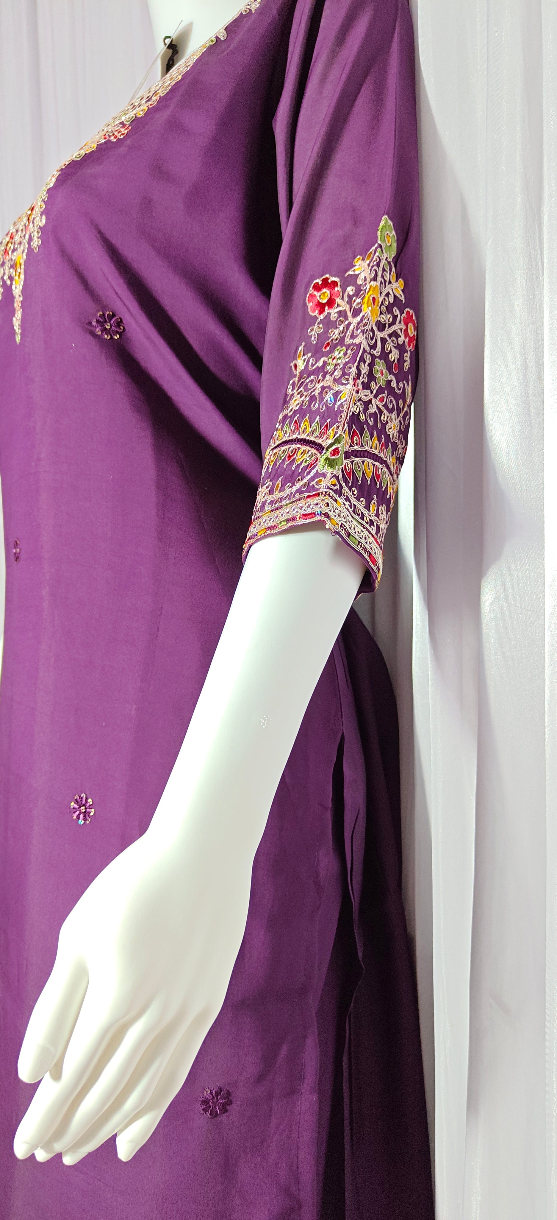Moonpalav Rich Wine Roman Silk Kurta Set with Jacquard Meena Dupatta