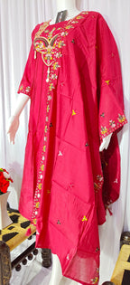 Moonpalav Rani Pink Roman Silk Handwork Anarkali Suit with Dupatta