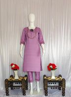Moonpalav Lavender Mist Marina Silk Festive Suit with Digital Print Dupatta