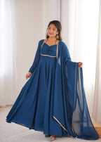 Women’s Pure Georgette Flared Anarkali Suit Set | Festive Wedding Wear