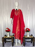 Moonpalav Hot Pink Marina Silk Designer Suit with Meena Work Dupatta