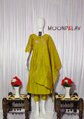 Moonpalav Signature Lemon Roman Silk Anarkali Suit Set