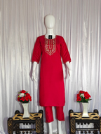Moonpalav Hot Pink Marina Silk Designer Suit with Meena Work Dupatta